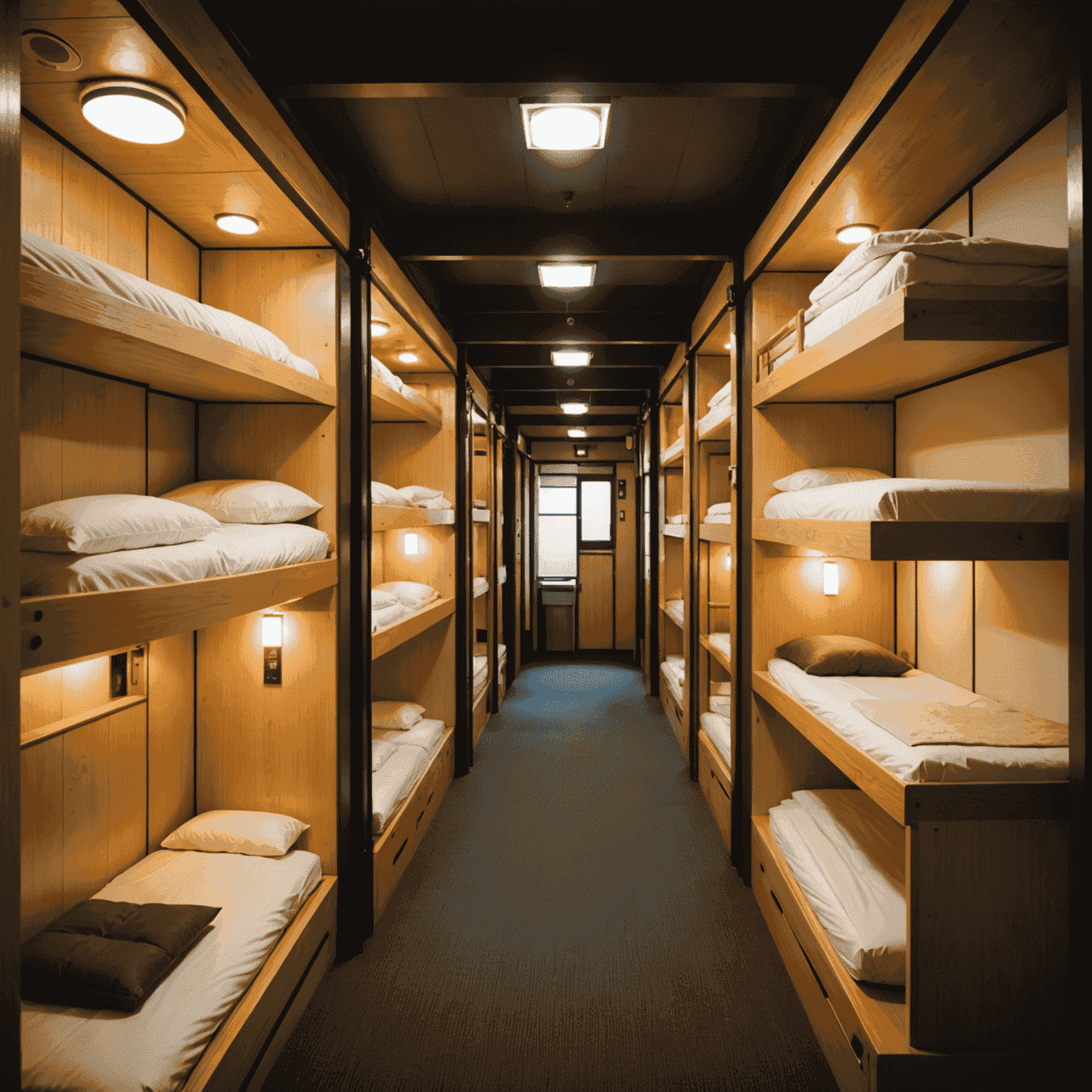 Various budget-friendly accommodations in Tokyo, including capsule hotels and traditional ryokans